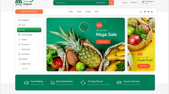 Organic Shop Website Template - The Internet Guy