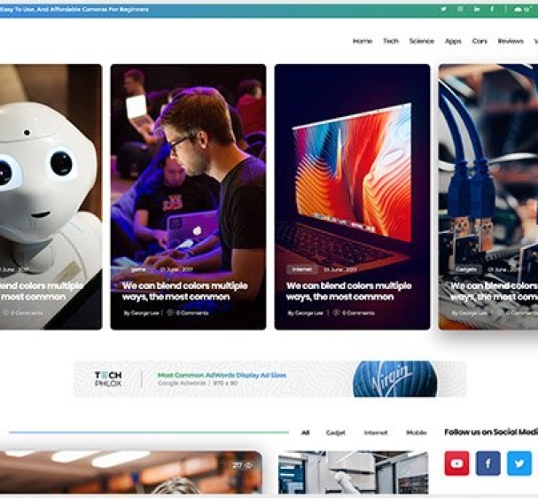 Tech Magazine Website Template