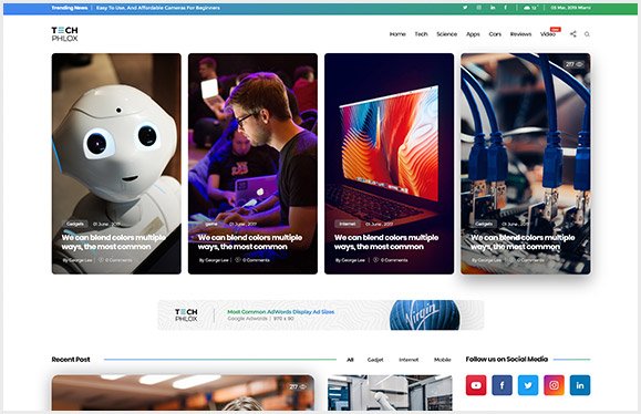 Tech Magazine Website Template